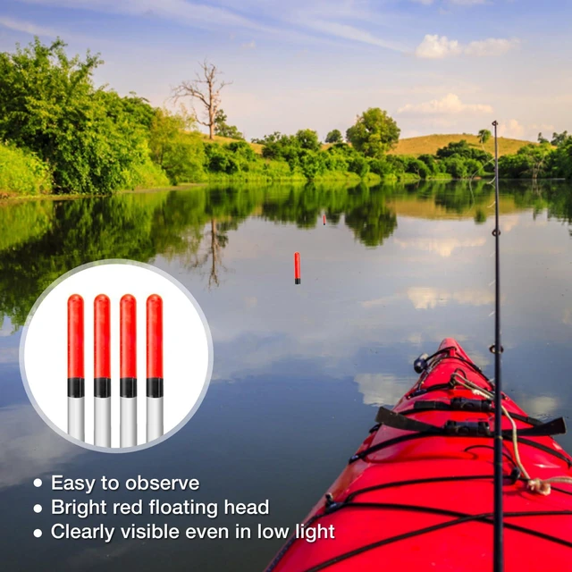 Alt view image 5 of 7 - 20 Pcs/5 Sizes Fishing Floats Set 11/13/15/17/19 cm Fishing Tackle Wagglers Straight Insert Fishing Pipe Transparent Coarse Tube for Deep Water Sea Fishing Bait Suspend in Target Water Layer
