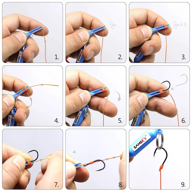 Alt view image 3 of 6 - SAMSFX Fishing Loop Tyer and Quick Knot Tool Fishing Hook Remover Tools (Black Handle)
