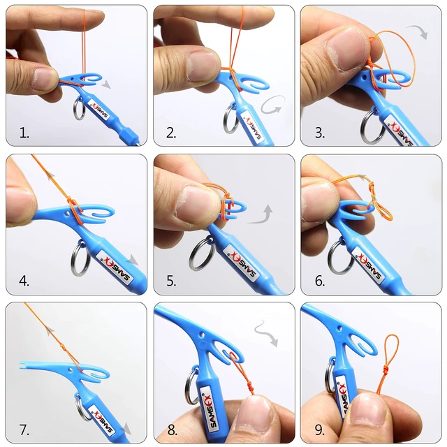 Alt view image 4 of 6 - SAMSFX Fishing Loop Tyer and Quick Knot Tool Fishing Hook Remover Tools (Black Handle)