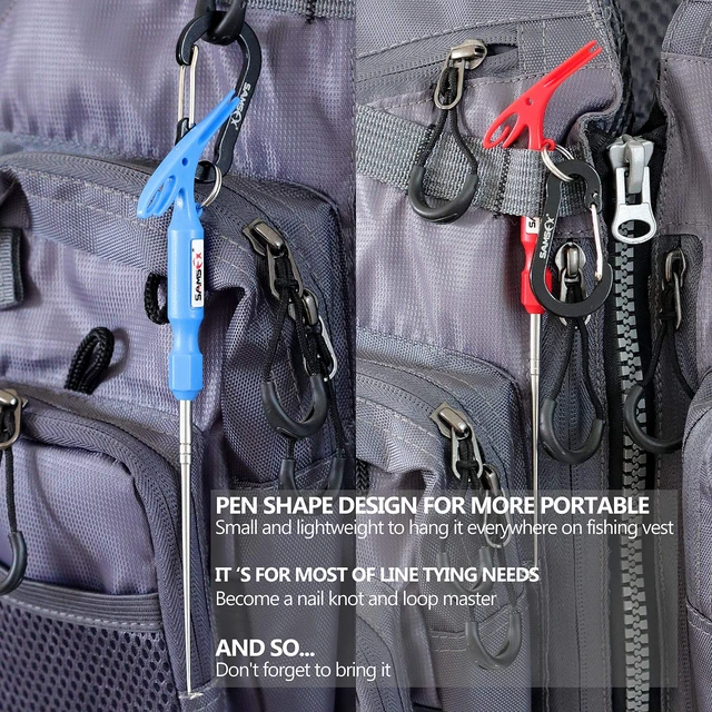 Alt view image 6 of 6 - SAMSFX Fishing Loop Tyer and Quick Knot Tool Fishing Hook Remover Tools (Black Handle)