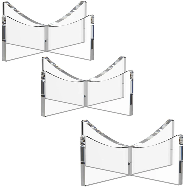 Main image of UoYeet Ultra-Clear Acrylic Sports Ball Display Stand (3-Pack), Thick Shatterproof Holder for Softball, Baseball, Golf Ball & Memorabilia Small Size 1.97 x 1.1 inch