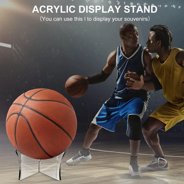 Alt view image 7 of 7 - Acrylic Display Rack, Ball Stand Holder Display Stand for Basketball, Football, Softball, Volleyball, Baseball (1 PC)