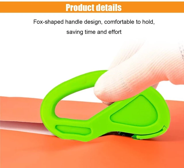 Alt view image 3 of 6 - 2PCS Wrapping Paper Cutter, Snitty Safety Vinyl Film Cutting Tool with Blade, Carbon Fiber Utility Knife, Craft Knife, Suitable for Window Tint Car Wrap, Craft Making