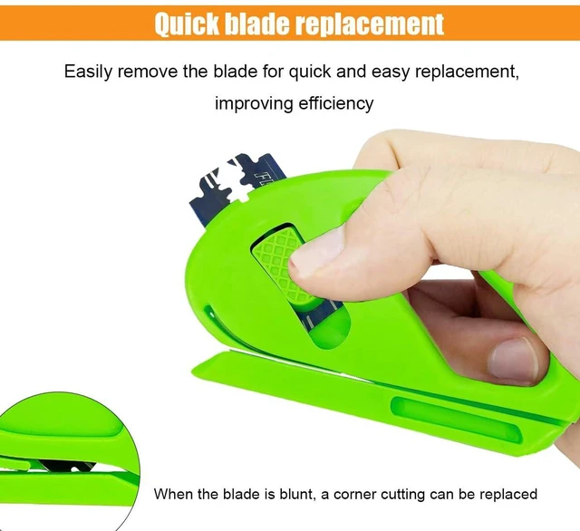 Alt view image 4 of 6 - 2PCS Wrapping Paper Cutter, Snitty Safety Vinyl Film Cutting Tool with Blade, Carbon Fiber Utility Knife, Craft Knife, Suitable for Window Tint Car Wrap, Craft Making