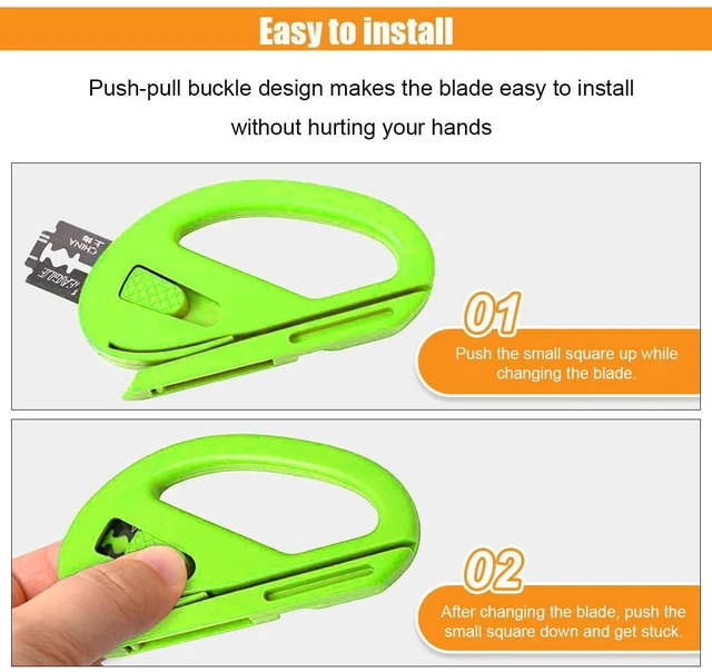 Alt view image 6 of 6 - 2PCS Wrapping Paper Cutter, Snitty Safety Vinyl Film Cutting Tool with Blade, Carbon Fiber Utility Knife, Craft Knife, Suitable for Window Tint Car Wrap, Craft Making