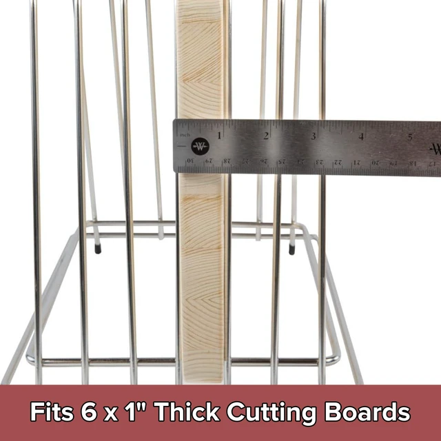Alt view image 5 of 7 - Commercial Cutting Board Rack, Fits 1" Baking Pans and Sheets for Organizer | Professional Grade Stainless Steel with NSF, Guaranteed Rust Free, Holder for up to 6 Large Boards, Fits in Cabinets