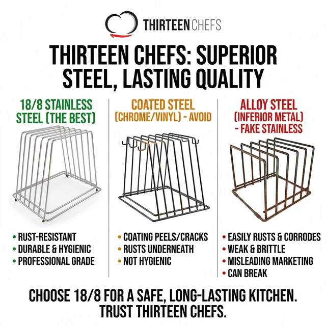 Alt view image 4 of 7 - Commercial Cutting Board Rack, Fits 1" Baking Pans and Sheets for Organizer | Professional Grade Stainless Steel with NSF, Guaranteed Rust Free, Holder for up to 6 Large Boards, Fits in Cabinets