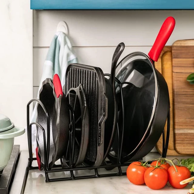 Alt view image 6 of 6 - Accessories, Space-Saving Matte Black Cookware Organizer