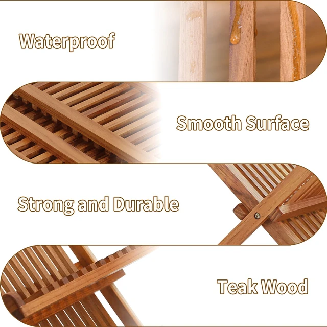 Alt view image 6 of 7 - Teak Wood Dish Drying Rack, Foldable Plate Organizer Countertop | Dishes Drainer Racks Collapsible, Small Holder for Cups, Bowls, Pans, Pots, Compact Kitchen Counter, 2 Tier, Space Saving