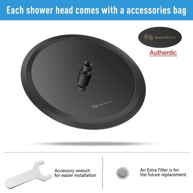 Alt view image 2 of 6 - Rain Shower Head, Ultra-Thin Design-Pressure Boosting, Awesome Some Experience, High Flow Stainless Steel Rainfall Head (12 Inch, Matte Black)