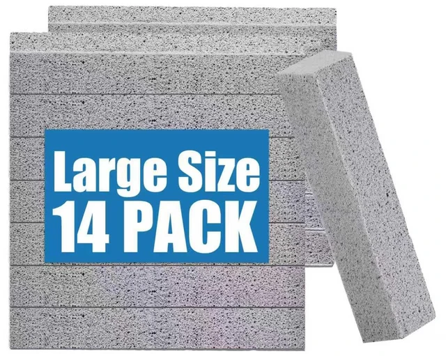 Main image of 14 Pack Pumice Stone Toilet Bowl Cleaner, Pumice Stone for Cleaning | Pumice Scouring Stick Removes Limescale, Hard Water Stains & Rust from Toilets, Tubs, Grills, Pools and More