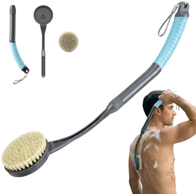 Main image of Back Scrubber for Shower, Long Handle Exfoliating Shower Brush for Body for Deep Cleaning, Back Brush for Shower for Men Women(Blue)