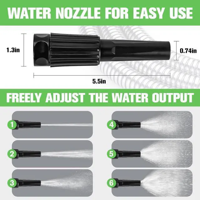 Alt view image 5 of 7 - 100FT Flexible Stainless Steel Garden Hose Heavy Duty Anti-Kink Rust Proof Water Hose with Leak-Proof 3/4 Inch Brass Fittings and Multi-Function Sprayer Nozzles for Outdoor Yard Cleaning Watering