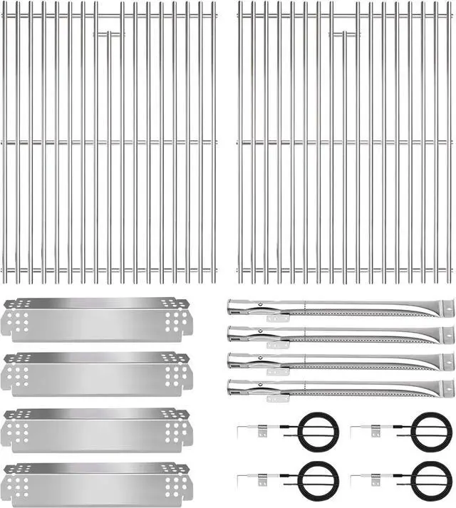 Main image of 17" Stainless Steel Grill Grate, Burner, Heat Plate & Igniter Replacement Kit for 4-5 Burner Gas Grills