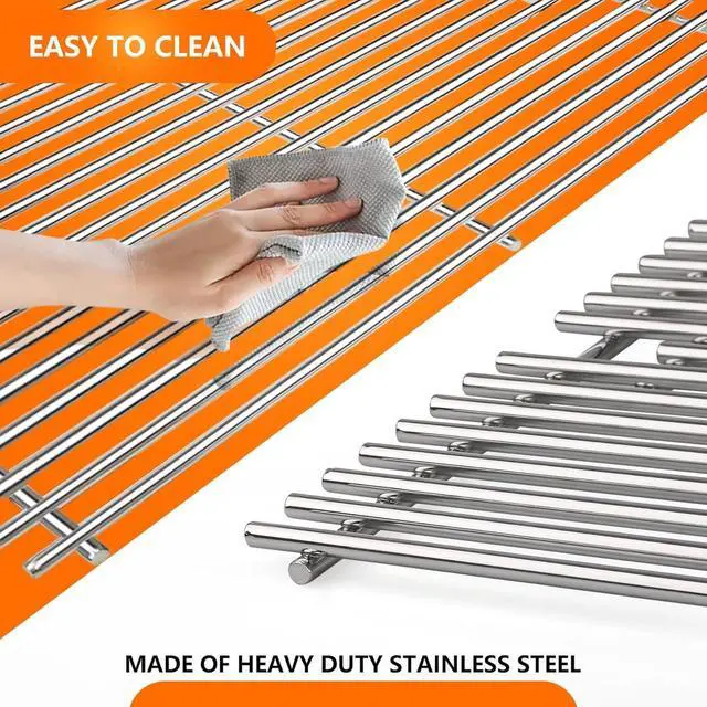 Alt view image 5 of 7 - 17" Stainless Steel Grill Grate, Burner, Heat Plate & Igniter Replacement Kit for 4-5 Burner Gas Grills