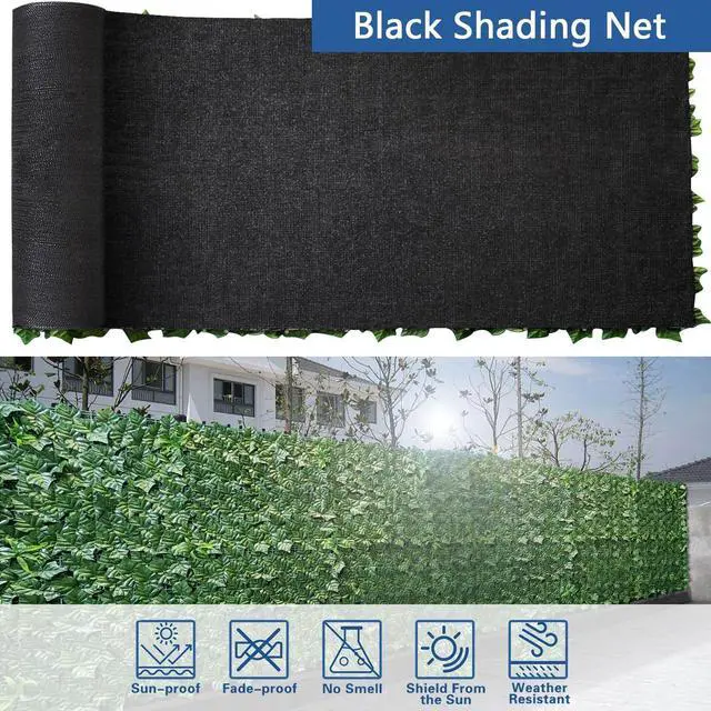 Alt view image 6 of 6 - Mesh Back Artificial Ivy Fence Privacy Screen 72"x96" Faux Ivy Vine Leaf Panels Balcony Garden Yard Patio Hedge Wall Decoration for Outdoor Privacy