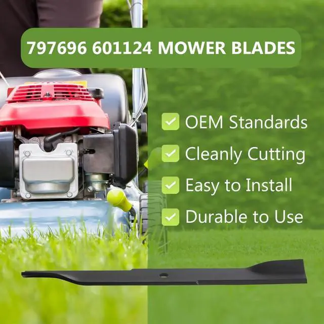 Alt view image 2 of 7 - 54 Inch High Lift Mower Blades Set, 6 Pack Heavy Duty Steel Replacement Blades for Standard 54 Inch Mower Deck