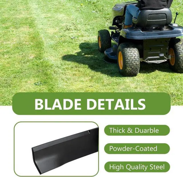 Alt view image 4 of 7 - 54 Inch High Lift Mower Blades Set, 6 Pack Heavy Duty Steel Replacement Blades for Standard 54 Inch Mower Deck