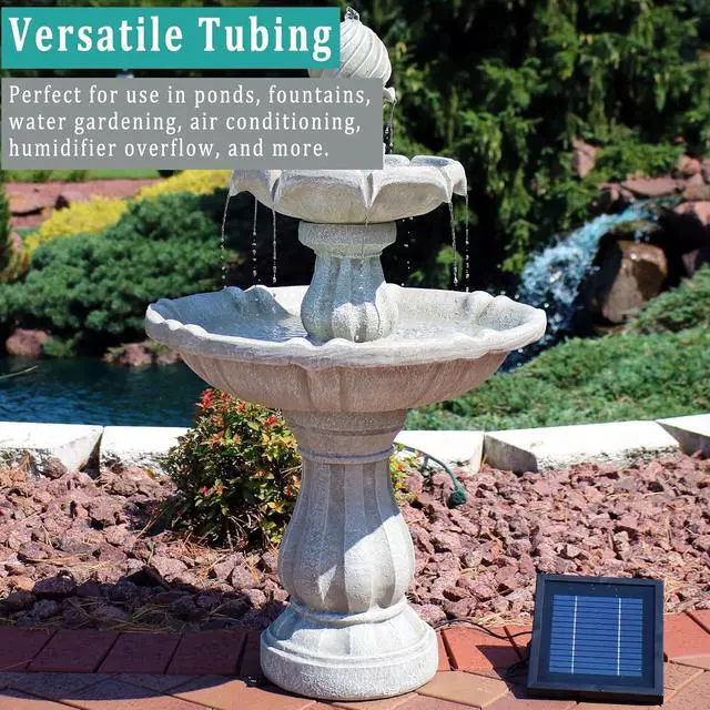 Alt view image 5 of 7 - 3/4 ID × 1 OD Black Vinyl Tubing, 50 Feet Flexible PVC Plastic Hybrid Hose, Non-Toxic BPA-Free for Water Air Oil Transfer, Pond Fountain Garden Use