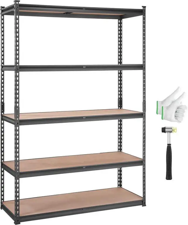 Main image of 5 Tier Adjustable Heavy Duty Metal Storage Shelving Unit, 2000 LBS Total Capacity Utility Organizer Rack 48x18x72 Inch, Freestanding Storage Shelves for Garage Basement Kitchen Pantry Laundry Room