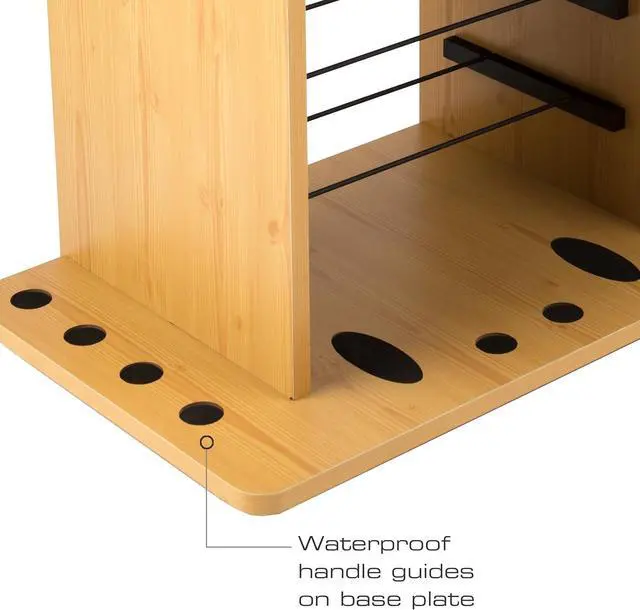 Alt view image 5 of 6 - Fishing Rod Holder for 14 Saltwater/Freshwater Rods, with Up to 4 Fishing Tackle Box Storage, for Garage and Boat Fishing Accessories Organization