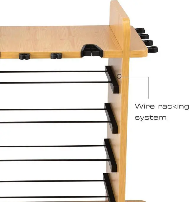 Alt view image 6 of 6 - Fishing Rod Holder for 14 Saltwater/Freshwater Rods, with Up to 4 Fishing Tackle Box Storage, for Garage and Boat Fishing Accessories Organization