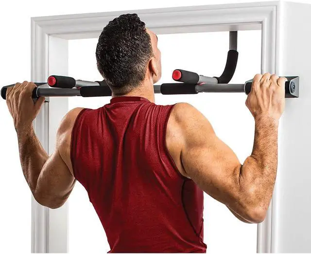 Alt view image 3 of 3 - Multi-Gym Doorway Pull Up Bar, Portable Home Gym System with Ergonomic Handles, 300LBS Capacity for Pull Ups Sit Ups Push Ups Dips