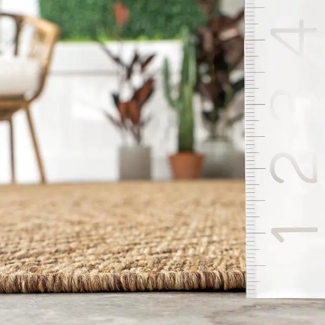 Alt view image 5 of 7 - 4x6 FT Light Brown Geometric Tribal Area Rug, UV Protected Stain Resistant Power Loomed Synthetic Rug, Medium Pile Durable Floor Carpet for High Traffic Indoor Outdoor Patio Bedroom Living Room