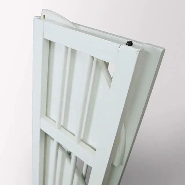 Alt view image 6 of 7 - 4-Tier Folding Corner Bookcase, Solid Wood Storage Display Shelf, No Assembly Required for Living Room Bedroom Home Office, White