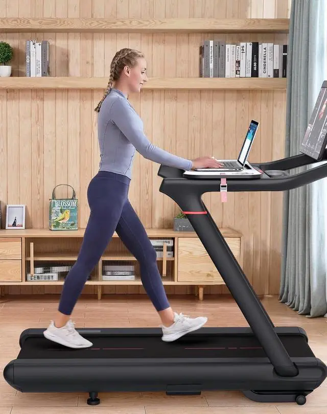 Alt view image 6 of 6 - Treadmill Desk Attachment with Laptop Stand & Tablet Holder, Edge Protector, Treadmill Workstation for Home Office, Fits New Peloton Tread (Post-Aug 2021)