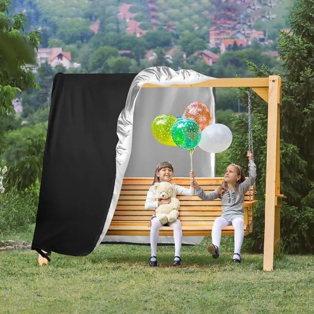 Alt view image 7 of 7 - 118"L x78"W x78"H Outdoor Swing Cover, Waterproof Heavy-Duty Patio Cover for A-Frame Swing Set, Porch Glider, Hammock & Swing Stand