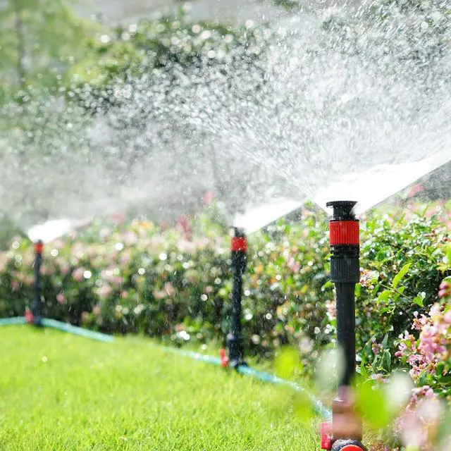 Alt view image 6 of 7 - Flexible DIY Garden Sprinkler System with Hose and Accessories, Multi-Adjustable Sprinkler Heads for Lawn Plant Watering, Covers Up to 1650 Sq. Ft