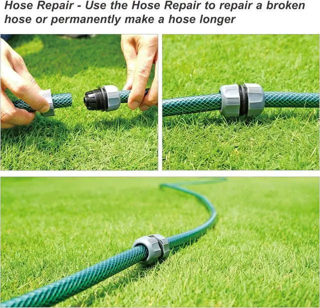 Alt view image 7 of 7 - Flexible DIY Garden Sprinkler System with Hose and Accessories, Multi-Adjustable Sprinkler Heads for Lawn Plant Watering, Covers Up to 1650 Sq. Ft