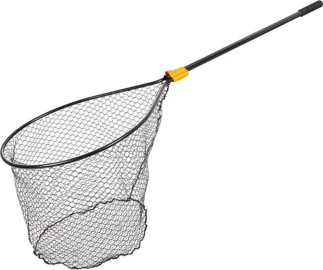 Main image of 36 Inch Slide Handle Fishing Conservation Net 17" x 19" Teardrop Hoop 16" Deep Tangle-Free Knotless Micromesh with Reinforced Yoke and Non-Slip Rubber Grip for Catch and Release Fishing