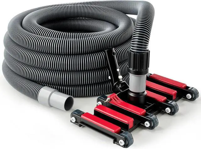 Main image of Heavy Duty Flexible Pool Vacuum Hose with 360 Swivel Cuff & Weighted 14 Inch Vacuum Head, 1-1/2 Inch Diameter Hose Compatible for Inground Above Ground Swimming Pools