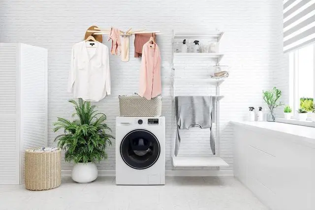 Alt view image 3 of 6 - Wall Mounted Collapsible Clothes Drying Rack Heavy Duty Solid Maple Hardwood Laundry Rack for Indoor Use