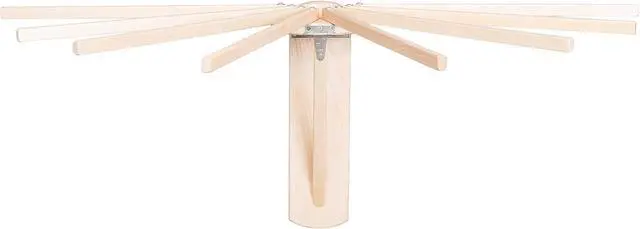 Alt view image 5 of 6 - Wall Mounted Collapsible Clothes Drying Rack Heavy Duty Solid Maple Hardwood Laundry Rack for Indoor Use
