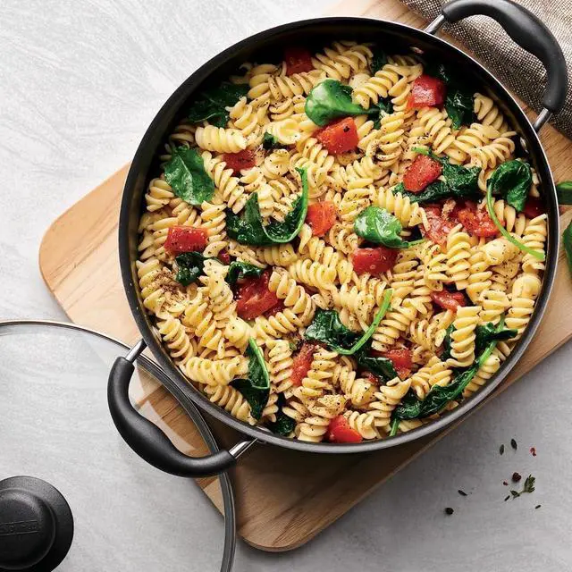 Alt view image 5 of 5 - 15-Piece Nonstick Aluminum Cookware Set with Glass Lids and Nylon Utensils, Stay-Cool Handles Dishwasher Safe for Gas Electric Ceramic Cooktops