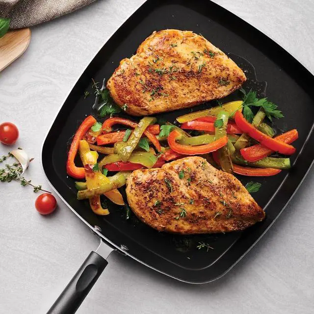Alt view image 3 of 5 - 15-Piece Nonstick Aluminum Cookware Set with Glass Lids and Nylon Utensils, Stay-Cool Handles Dishwasher Safe for Gas Electric Ceramic Cooktops