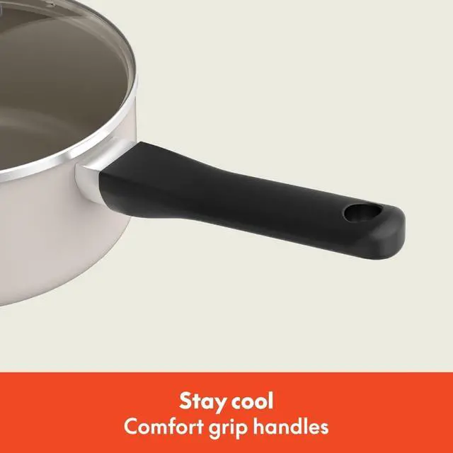 Alt view image 6 of 7 - 12 Piece Ceramic Nonstick Cookware Set with Tempered Glass Lids and Cool-Touch Handles, Oven Safe All Stovetops Compatible Kitchen Pots and Pans