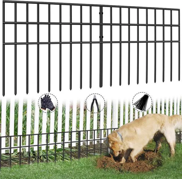 Main image of 42.5FT Total Length 13in Height No Dig Animal Barrier Fence 30 Pack Rustproof Welded Metal Fence Anti Digging Garden Edging Border for Dog Rabbit Outdoor Yard Patio Flower Bed Protection