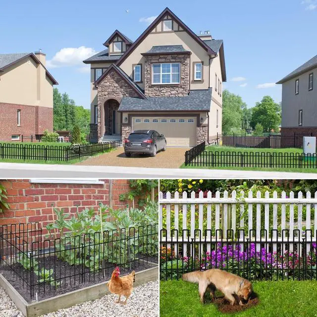 Alt view image 7 of 7 - 26 Panels No Dig Metal Garden Fence 13in Height 37FT Total Length Rustproof Animal Barrier Fence Anti Digging Defense Border with Ground Stakes for Outdoor Yard Patio Flower Bed Landscaping