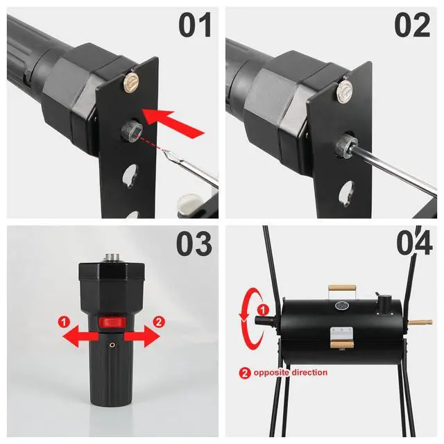 Alt view image 4 of 7 - Portable Charcoal Double-Sided Smoker Grill with Thermometer for Outdoor Patio Backyard Camping Picnics and Parties
