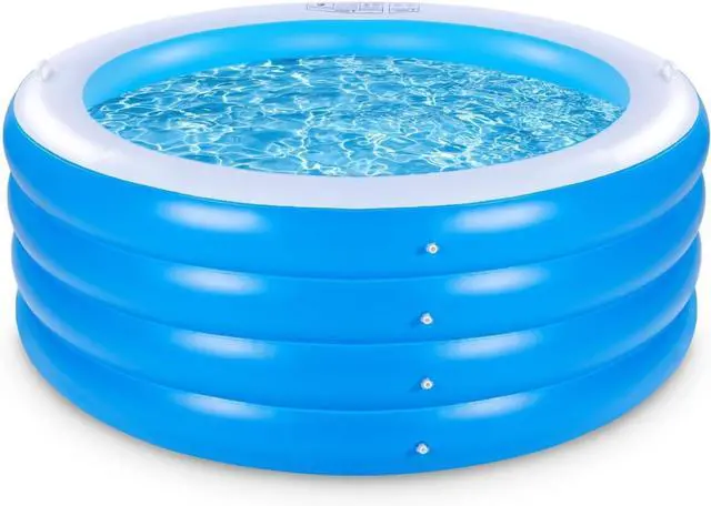 Main image of 70"x30" Large Deep Round Inflatable Swimming Pool with Handles, 0.4mm Thickened PVC, 270 Gallon Capacity, Family Pool for Adults & Kids, Outdoor Garden Backyard Summer Water Party, Blue