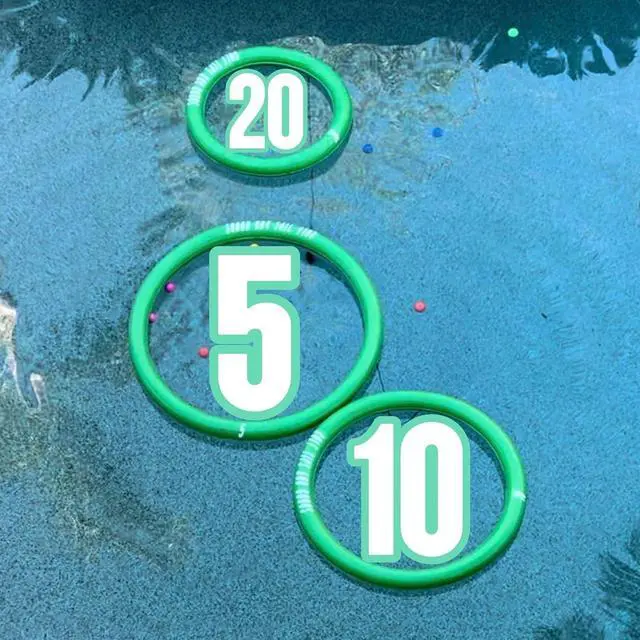 Alt view image 2 of 7 - Floating Golf Green for Pool, Putting Turf Mat with 3 Different Sized No-Drift Chipping Targets, Floating Golf Balls Game Set for Golfers