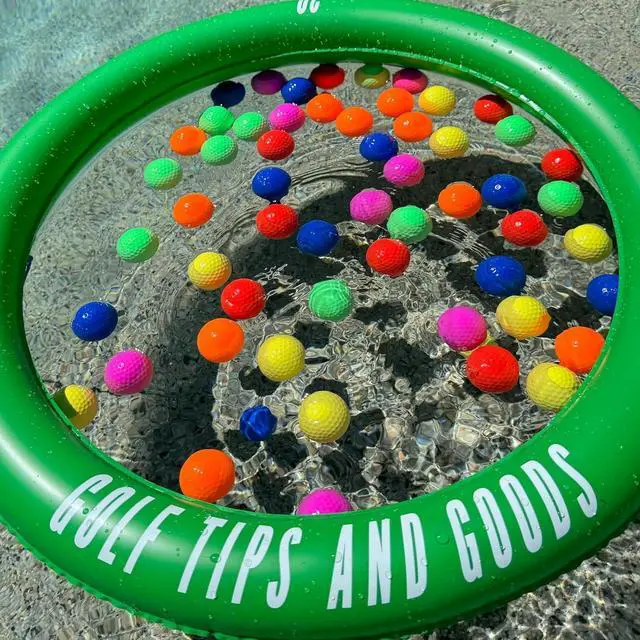 Alt view image 6 of 7 - Floating Golf Green for Pool, Putting Turf Mat with 3 Different Sized No-Drift Chipping Targets, Floating Golf Balls Game Set for Golfers