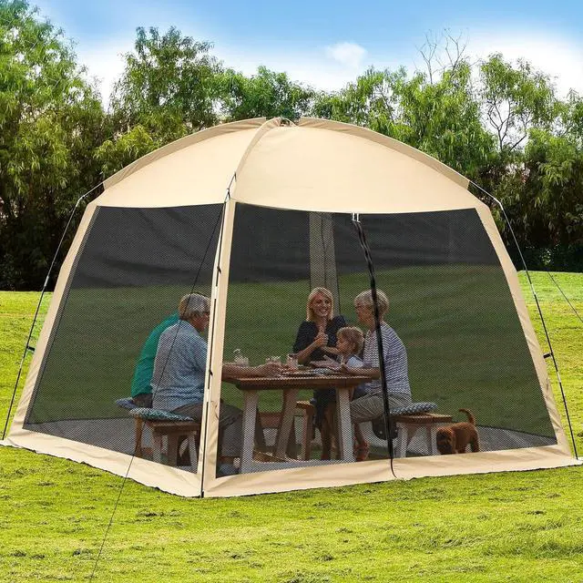 Main image of 12'x12' Portable Camping Screen Tent with UV Protection, 8-10 Person Instant Screen Canopy with Mosquito Net and Waterproof Design for Family Camping Backyard Picnic
