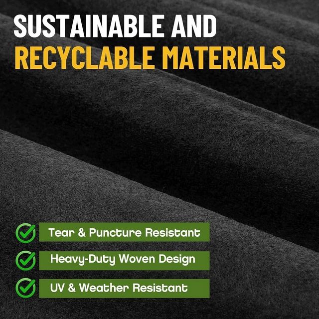 Alt view image 5 of 7 - 20 x 20 FT 6oz Heavy Duty Non Woven Geotextile Pond Underlayment Fabric, Protective Liner Underlay with 10 U-Pins, Weed Barrier Cushion for Outdoor Ponds, Streams, Fountains and Garden Waterfalls