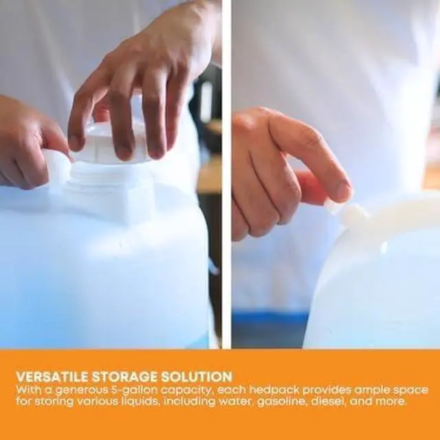 Alt view image 5 of 7 - 5 Gallon Water Jug 4 Pack, BPA-Free Food-Grade HDPE Liquid Container with Sealed Cap, Leak-Proof Water Storage Jug for Brewing Fermentation Camping