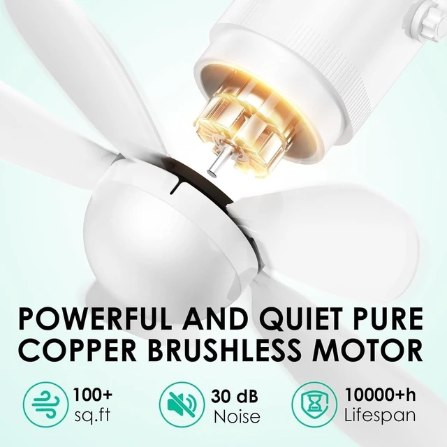Alt view image 2 of 7 - Solar Foldable Ceiling Fan Light with Remote Control, Portable Wireless Battery Operated Fan with 15W Solar Panel for Camping RV Tent Patio Canopy Gazebo